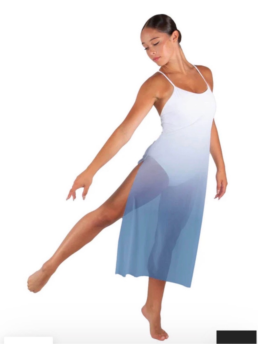 Weissman White to Blue Ombre Dance Dress